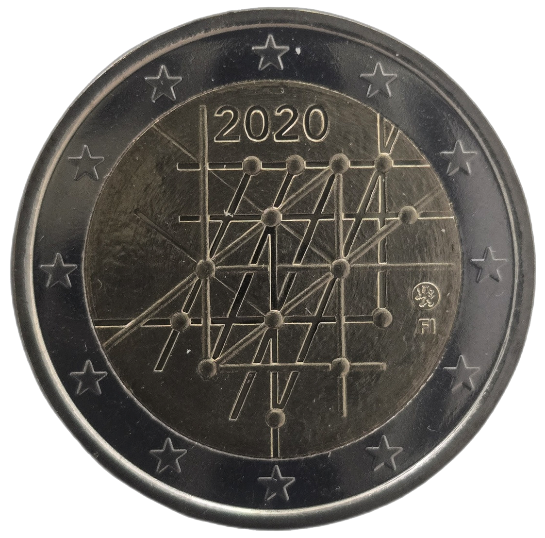 2 euros conmemorativa Centenario de la Universidad de Turku